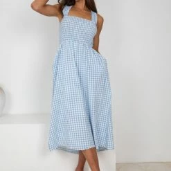 Style Box Mackenzie Dress - Blue Gingham CLOTHING