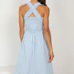 Style Box Mackenzie Dress - Blue Gingham CLOTHING