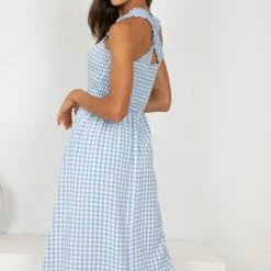 Style Box Mackenzie Dress - Blue Gingham CLOTHING