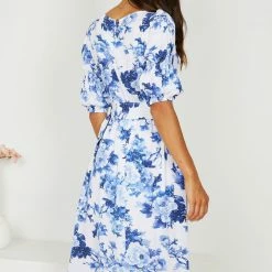Damor Madrie Dress - Blue Floral CLOTHING