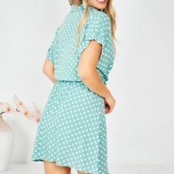 HQ Fashion Makarina Dress - Sage Polka 10 HQ Fashion Makarina Dress - Sage Polka