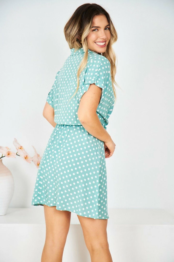HQ Fashion Makarina Dress - Sage Polka 5 HQ Fashion Makarina Dress - Sage Polka