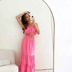 Pink Diamond Mala Skirt - Pink