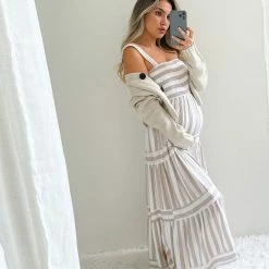 Dream House Mallory Dress - Stripe Print CLOTHING 12 Dream House Mallory Dress - Stripe Print CLOTHING