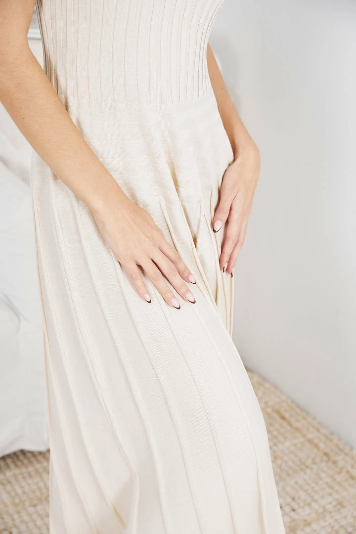 Pink Diamond Maranatha Knit Dress - Cream 9 Pink Diamond Maranatha Knit Dress - Cream