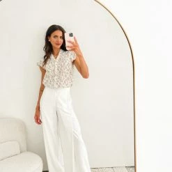 Dream House Marshana Blouse - Cream Print CLOTHING 12 Dream House Marshana Blouse - Cream Print CLOTHING