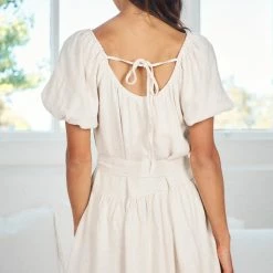 Style Box Marybeth Dress - Beige CLOTHING