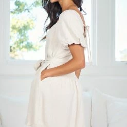 Style Box Marybeth Dress - Beige CLOTHING