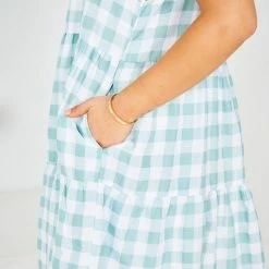 Style Box Marylyn Dress - Sage Gingham 10 Style Box Marylyn Dress - Sage Gingham