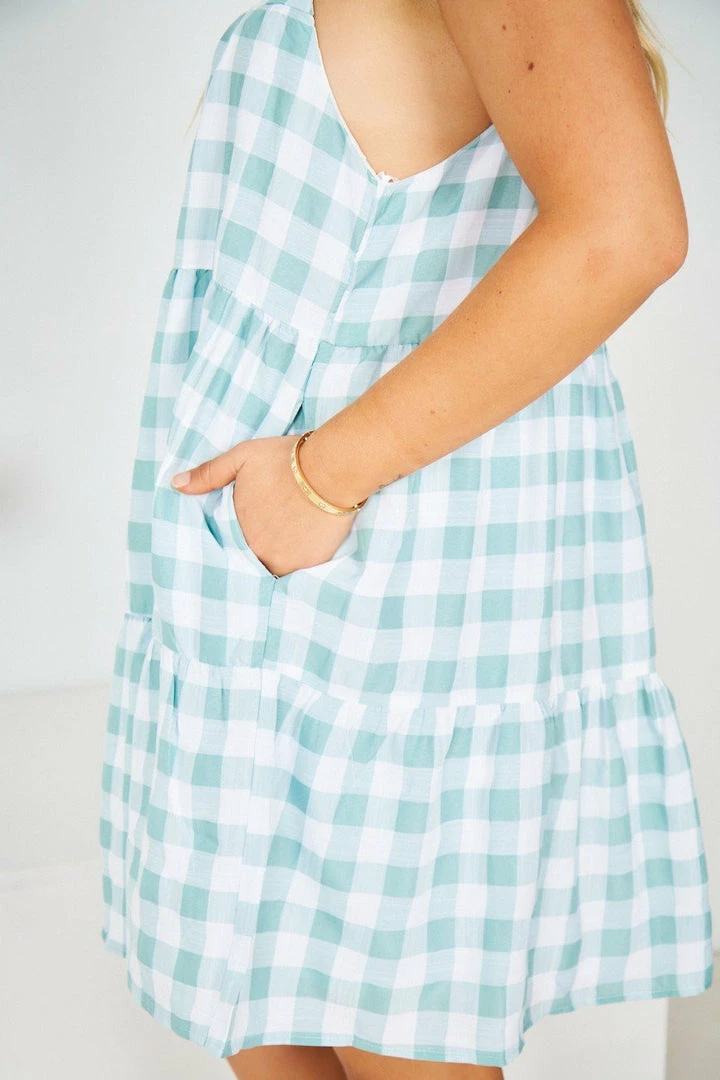Style Box Marylyn Dress - Sage Gingham 5 Style Box Marylyn Dress - Sage Gingham