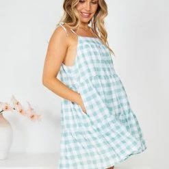Style Box Marylyn Dress - Sage Gingham 11 Style Box Marylyn Dress - Sage Gingham