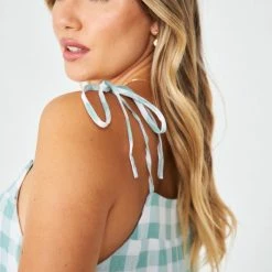 Style Box Marylyn Dress - Sage Gingham 12 Style Box Marylyn Dress - Sage Gingham