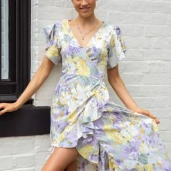 Qtrend Fashion PTY LTD CLOTHING Maura Dress - Green Floral