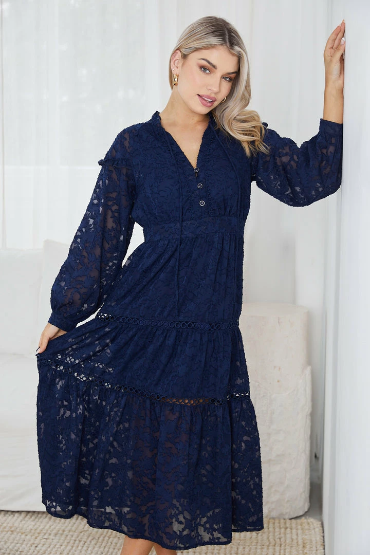 Sassy Hills Fashion Meghan Dress - Navy CLOTHING 9 Sassy Hills Fashion Meghan Dress - Navy CLOTHING