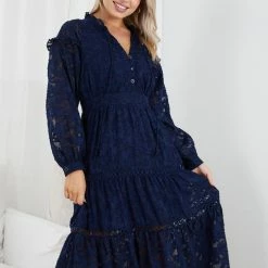 Sassy Hills Fashion Meghan Dress - Navy CLOTHING 10 Sassy Hills Fashion Meghan Dress - Navy CLOTHING