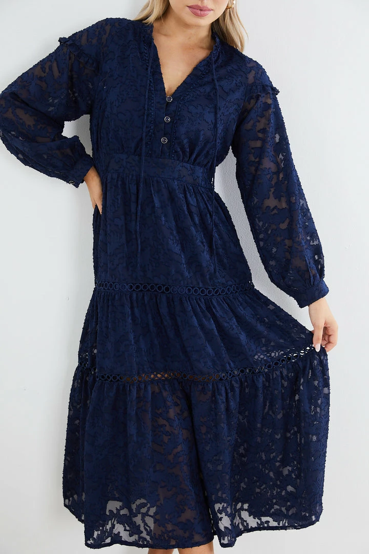 Sassy Hills Fashion Meghan Dress - Navy CLOTHING 8 Sassy Hills Fashion Meghan Dress - Navy CLOTHING