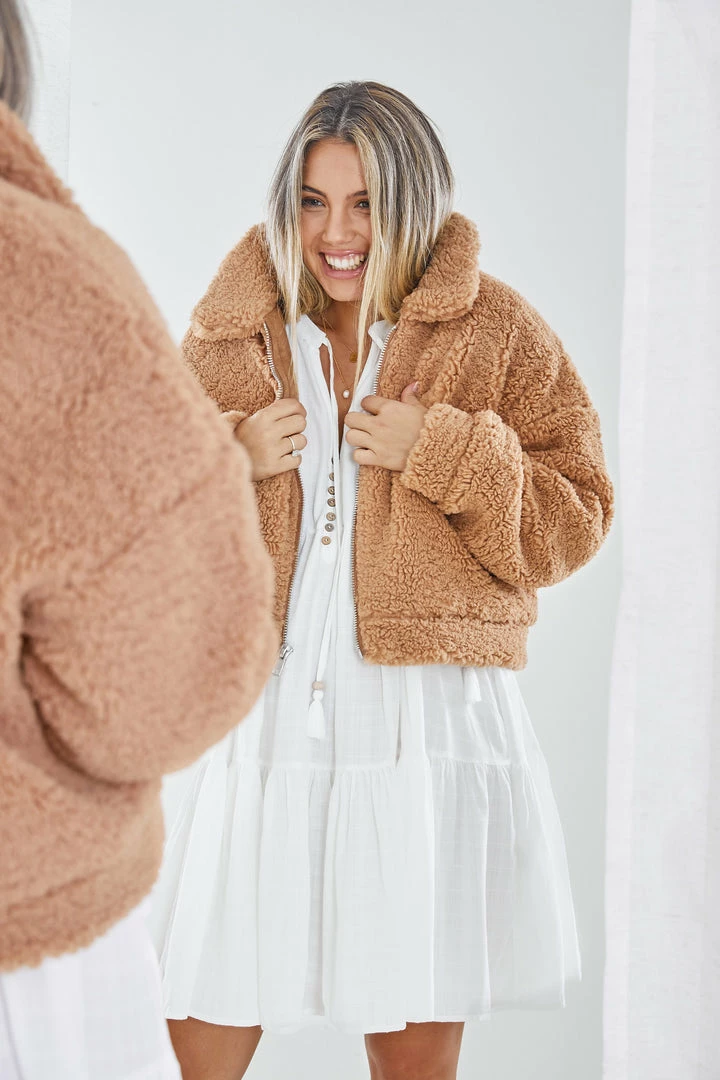 Sunny Girl Miliani Jacket - Tan 6 Sunny Girl Miliani Jacket - Tan