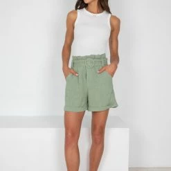 Desire CLOTHING Miriam Shorts - Sage
