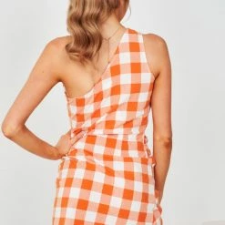 Reverse Mulanay Dress - Orange Print