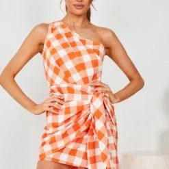 Reverse Mulanay Dress - Orange Print