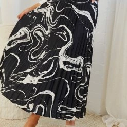 Spicy Sugar CLOTHING Naarah Skirt - Black Print