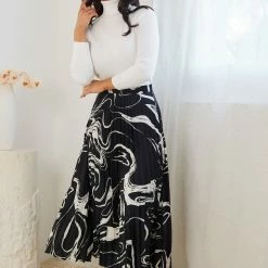 Spicy Sugar CLOTHING Naarah Skirt - Black Print