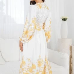 Wild Ginger Nicolene Dress - White Print CLOTHING