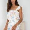 Desire Noella Top - White Floral CLOTHING 2 Desire Noella Top - White Floral CLOTHING