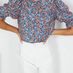 Style Box CLOTHING Normad Top - Blue Floral