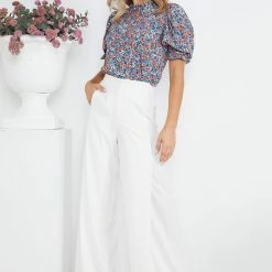 Style Box CLOTHING Normad Top - Blue Floral