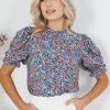 Style Box CLOTHING Normad Top - Blue Floral