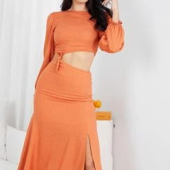 Desire CLOTHING Nyappene Dress - Rust 13 Desire CLOTHING Nyappene Dress - Rust