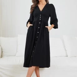 WeLove Fashion Nylia Dress - Black CLOTHING 14 WeLove Fashion Nylia Dress - Black CLOTHING