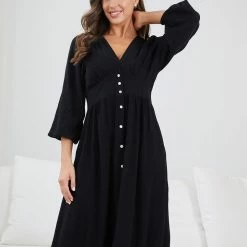WeLove Fashion Nylia Dress - Black CLOTHING