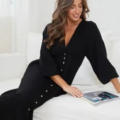 WeLove Fashion Nylia Dress - Black CLOTHING 13 WeLove Fashion Nylia Dress - Black CLOTHING