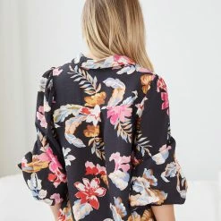 Style Box CLOTHING Odesha Shirt - Black Floral