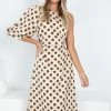 Style Box Ondrea Dress - Beige Spot CLOTHING 1 Style Box Ondrea Dress - Beige Spot CLOTHING