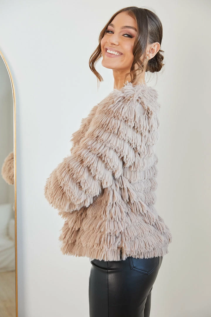 Pink Diamond Ophelle Jacket - Mocha 5 Pink Diamond Ophelle Jacket - Mocha