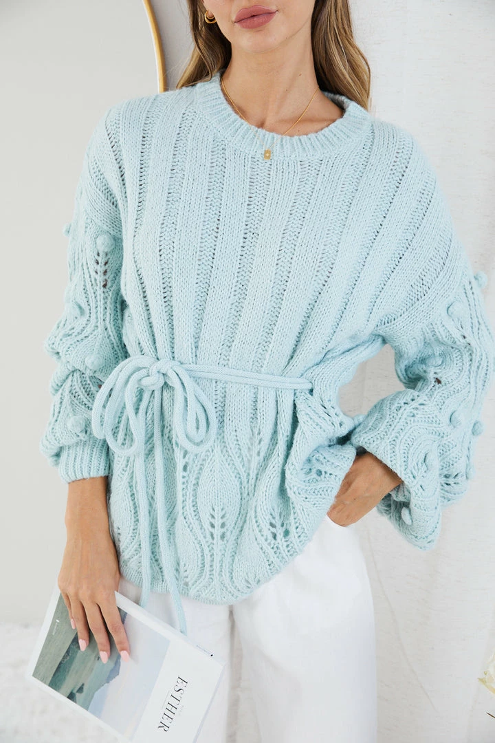 Miracle Fashion Oriel Jumper - Ice Blue CLOTHING 3 Miracle Fashion Oriel Jumper - Ice Blue CLOTHING