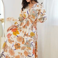 Qtrend Fashion PTY LTD CLOTHING Orlace Dress - Cream Floral 13 Qtrend Fashion PTY LTD CLOTHING Orlace Dress - Cream Floral