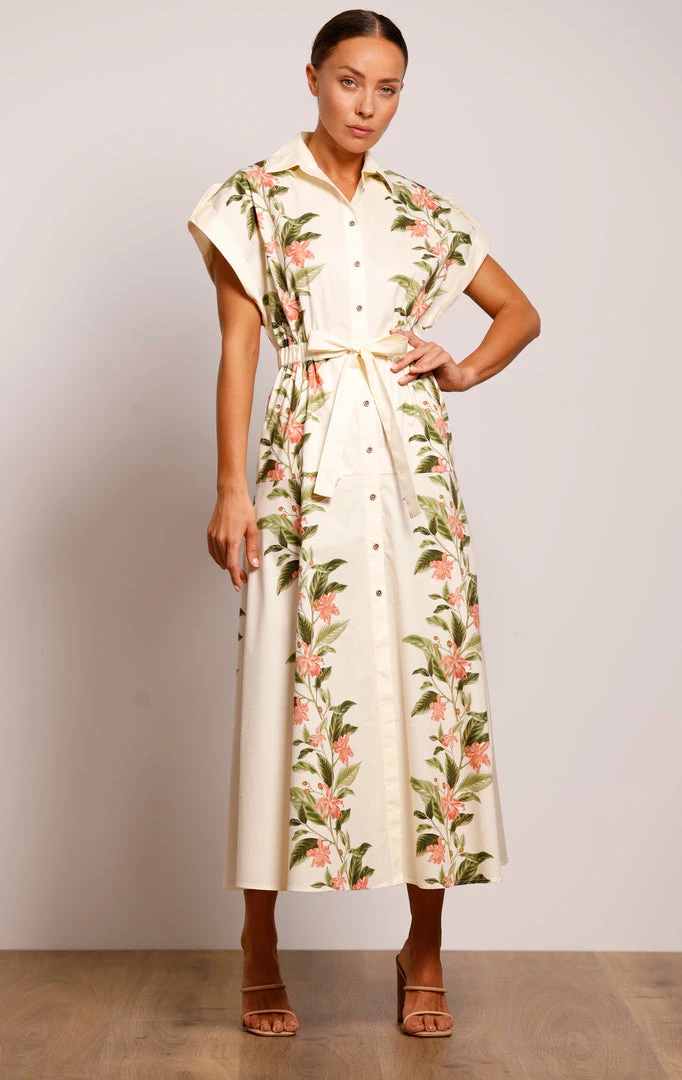 Pasduchas Sanctuary Shirt Midi Dress - Ivory CLOTHING 3 Pasduchas Sanctuary Shirt Midi Dress - Ivory CLOTHING