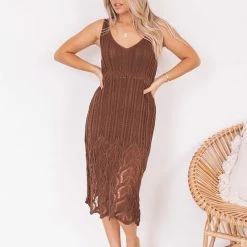 Paper Heart Castaway Dress - Chocolate CLOTHING