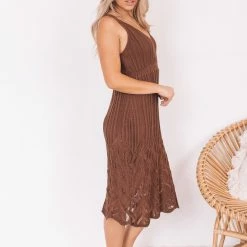 Paper Heart Castaway Dress - Chocolate CLOTHING