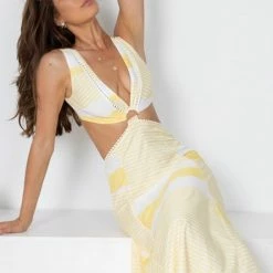 Wild Ginger CLOTHING Rinie Dress - Yellow Print