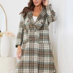 Pink Diamond Paislee Coat - Green Check CLOTHING