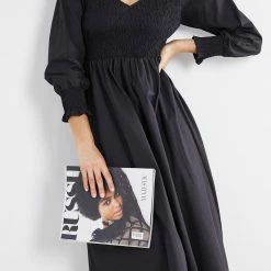 Miracle Fashion Paperine Dress - Black CLOTHING
