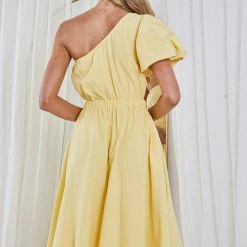 Pink Diamond Perlita Dress - Yellow CLOTHING