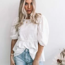 Ebby And I CLOTHING Tonya Top - White