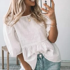 Ebby And I CLOTHING Tonya Top - White