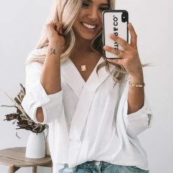 Valeria CLOTHING Plato Top - White